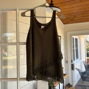Anthropologie Green Sweater Tank Top - Size Small
